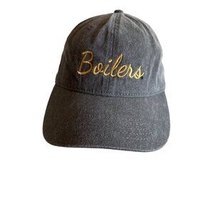 Purdue Boilers Embroidered Adjustable Baseball Cap - Gray - 100% Cotton